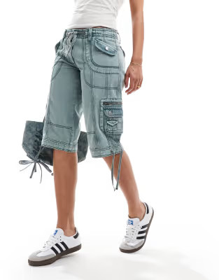 Reclaimed Vintage denim jorts in blue wash | ASOS (Global)