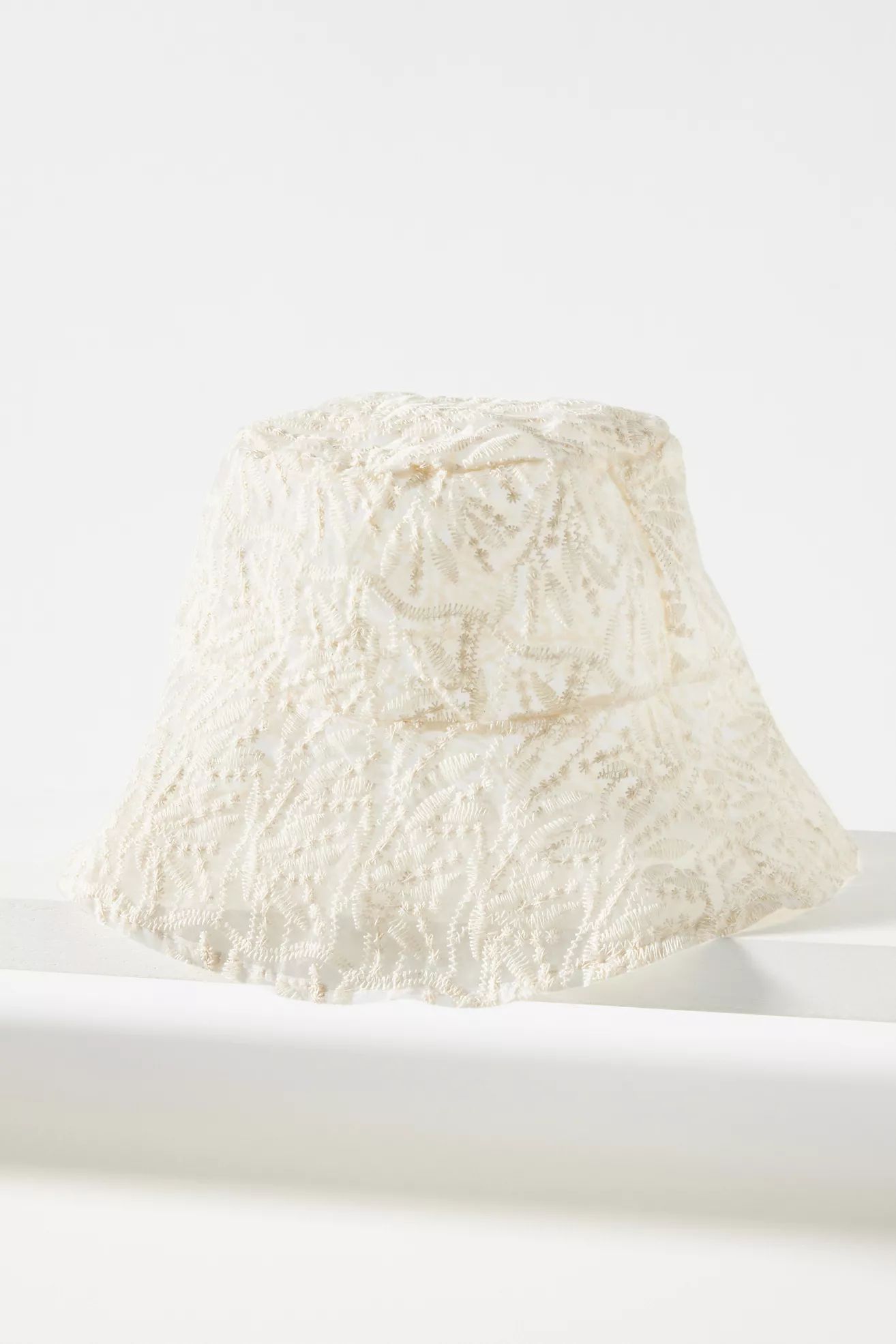 Embroidered Tulle Bucket Hat | Anthropologie (US)