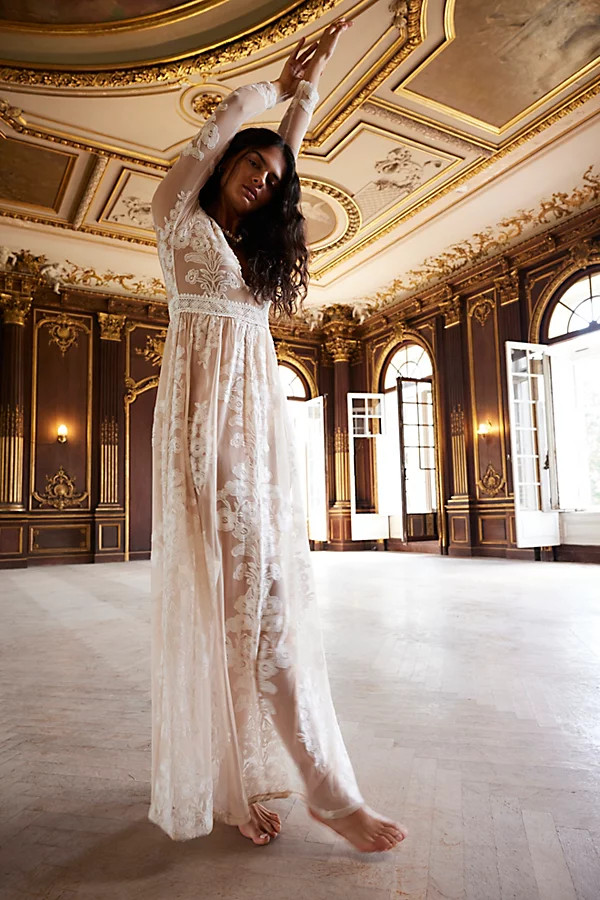 For Love & Lemons Temecula Maxi Dress by For Love & Lemons at Free People, Ivory, XS | Free People (Global - UK&FR Excluded)