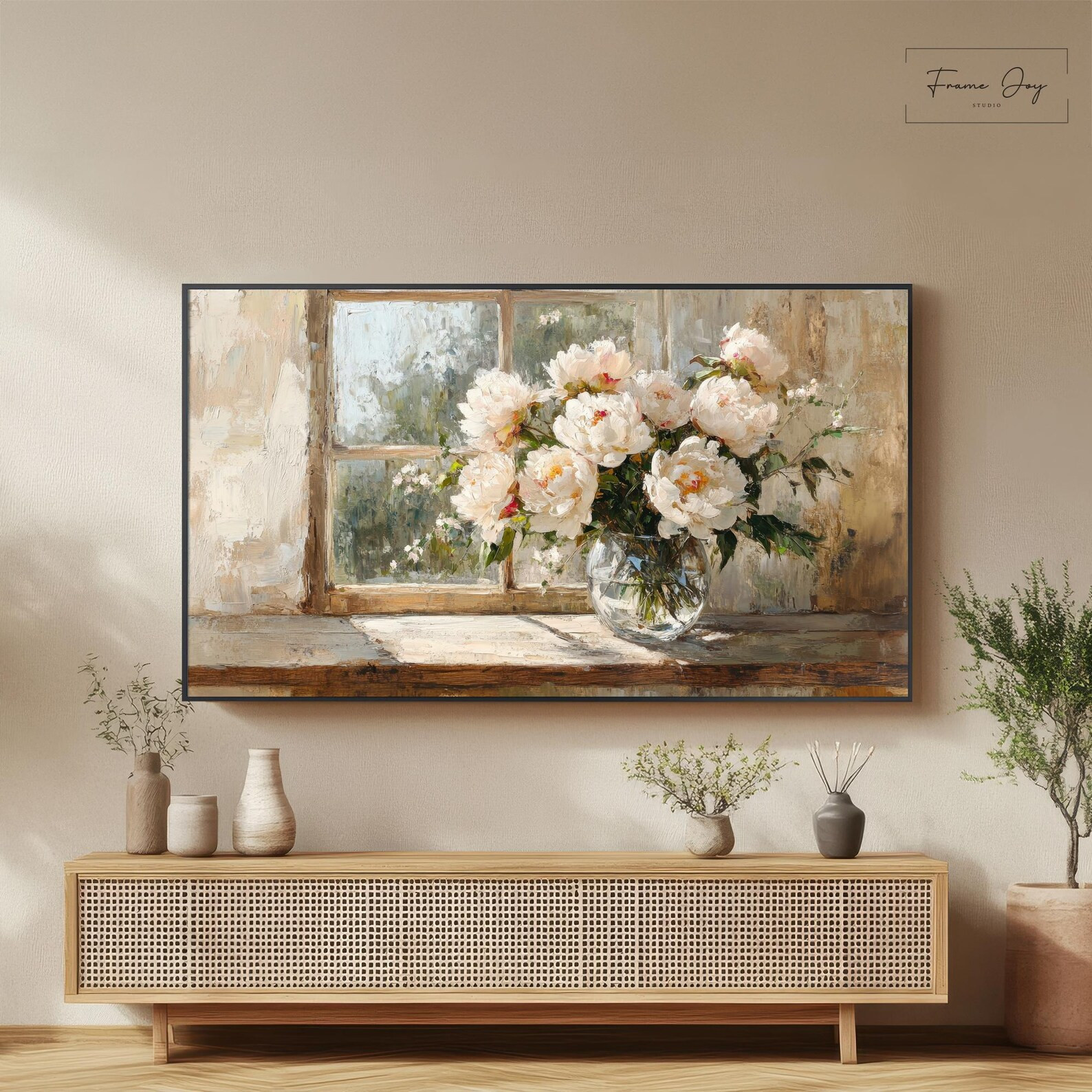 Peony Bouquet Frame TV Art: Cottagecore Floral Painting (Digital Download, 4K TV Ready) | Etsy (Global)