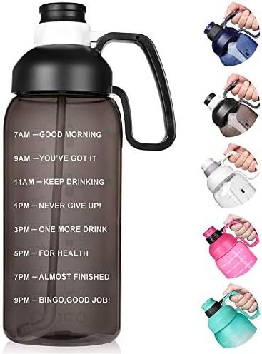 Opard Half Gallon Water Bottle with Time Marker, 64oz Motivational Water Jug Large Sports Water B... | Amazon (US)