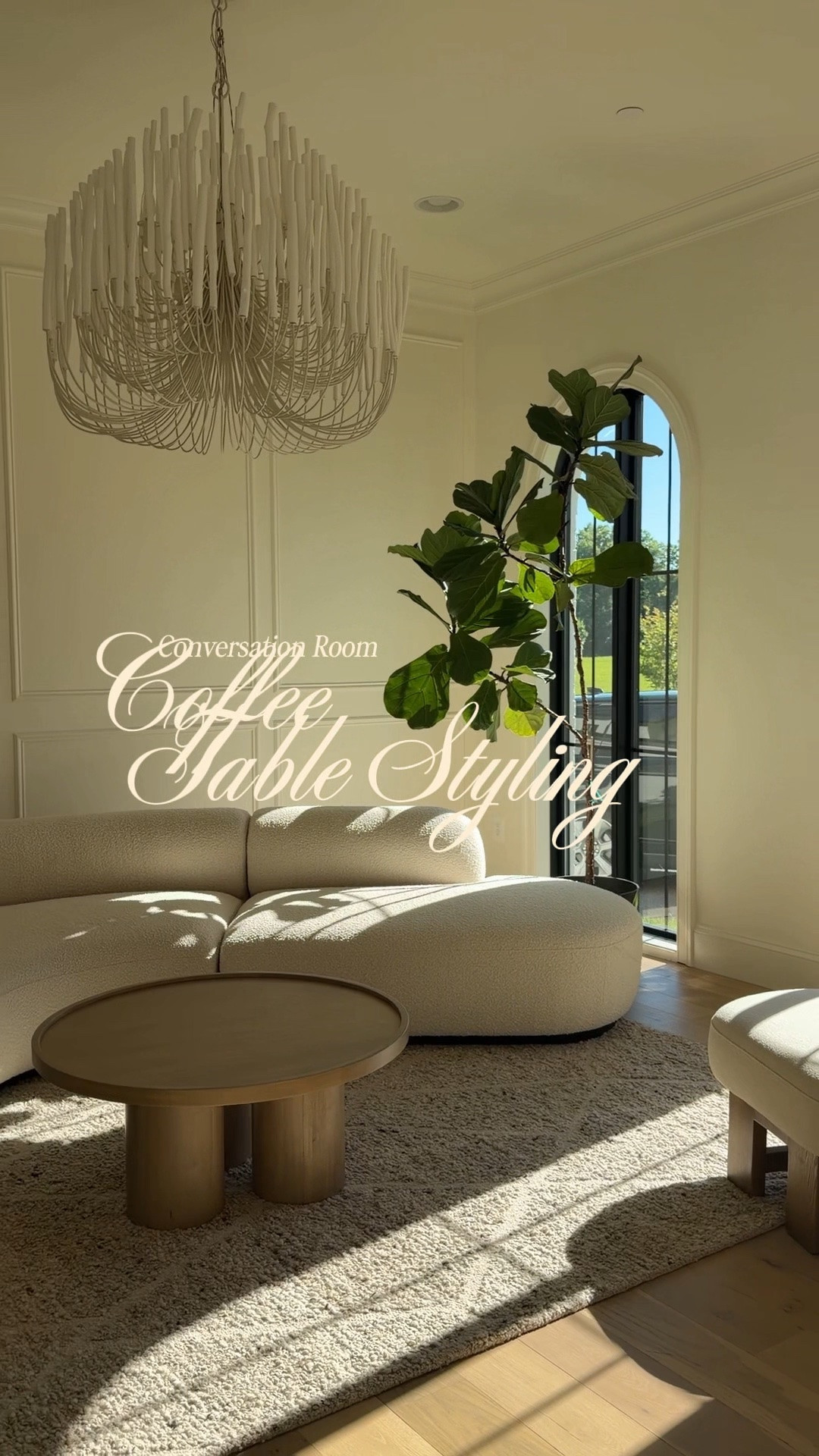 Conversation room rug, sofa, coffee table, chandelier 
@Wayfair @Lulu and Georgia

#LTKHome