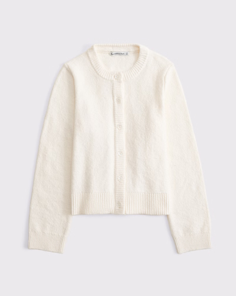Textural Crew Cardigan | Abercrombie & Fitch (US)