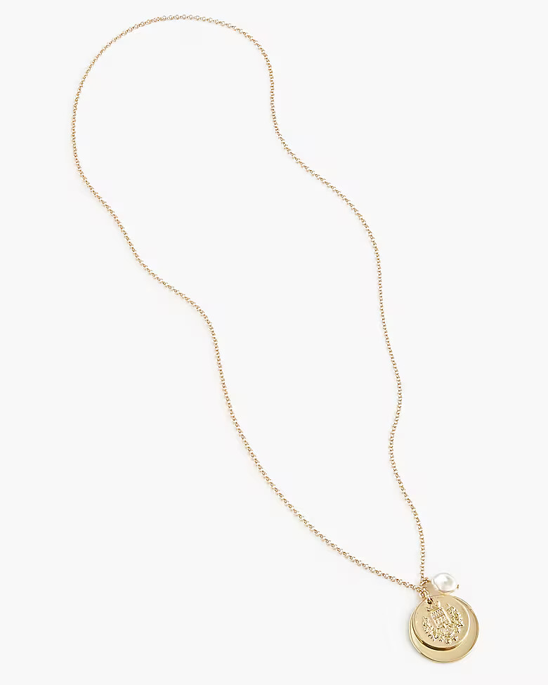 Long coin charm necklace | J.Crew Factory