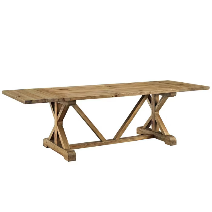 Den Wood Extendable Dining Table Brown - Modway | Target