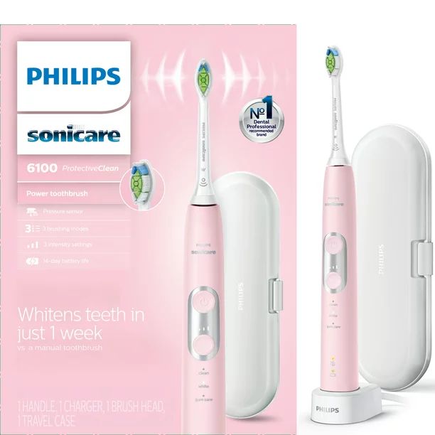 Philips Sonicare ProtectiveClean 6100 HX6871/49 Whitening Rechargeable Electric Toothbrush with P... | Walmart (US)