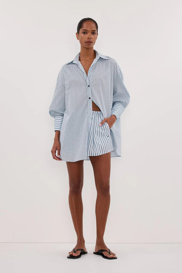 SABLE ICE BLUE SILK BLEND SHORT | DISSH