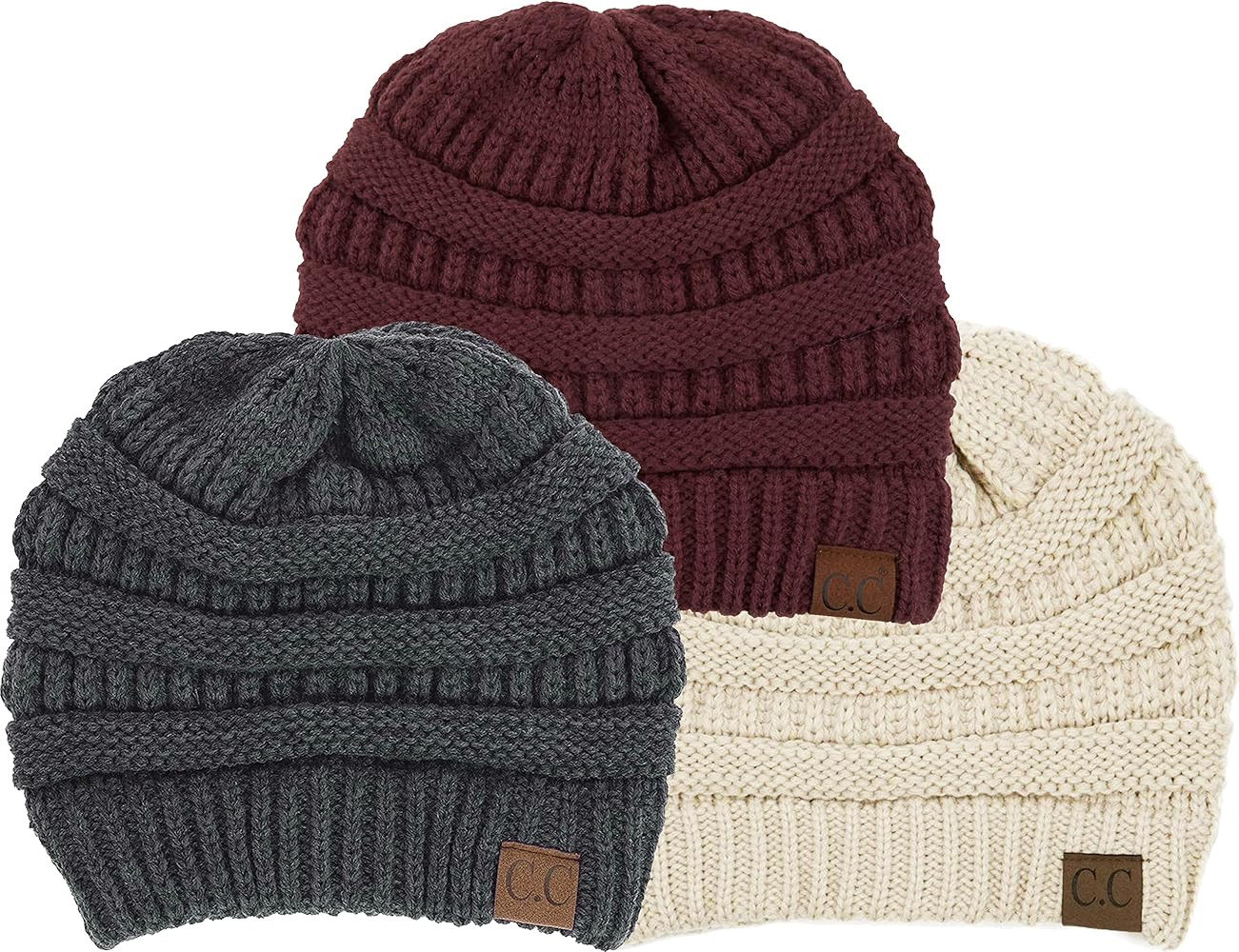 Funky Junque Solid Ribbed Beanie - Black at Amazon Men’s Clothing store | Amazon (US)