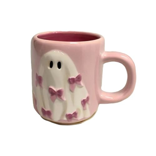 Halloween Mug Novelty Ghost Mug, Cute Ceramic Coffee Cup Ceramic Bow Ghost Ghost Pattern Ghostface Gifts for Kids Adult (aa) | Amazon (US)