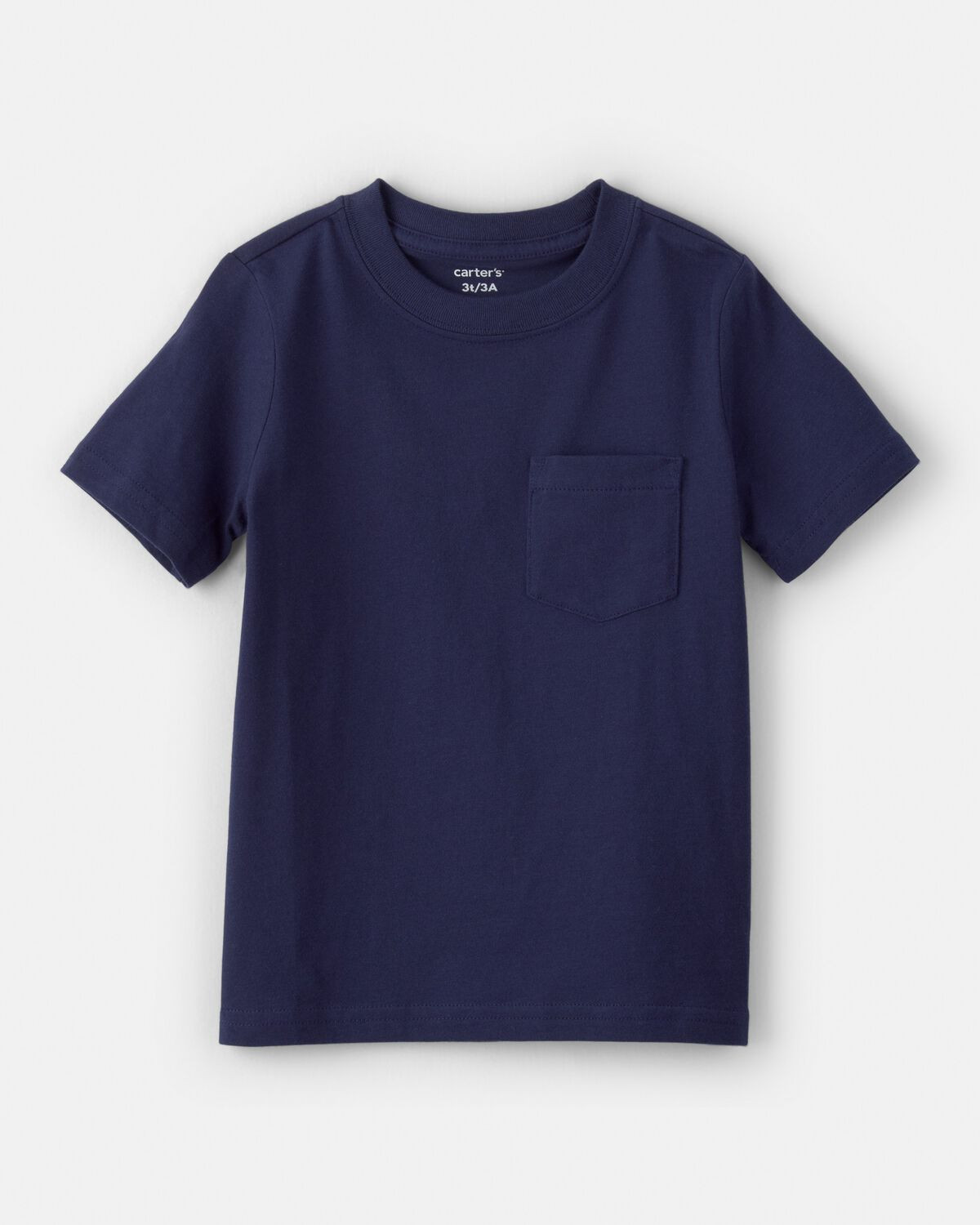 Toddler Solid Short-Sleeve Pocket Tee - Navy | Carter's Inc