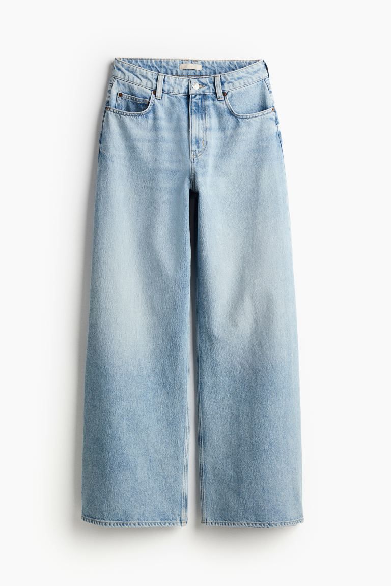 Wide High Jeans - Light denim blue - Ladies | H&M GB | H&M (UK, MY, IN, SG, PH, TW, HK)