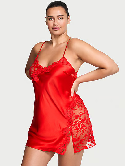 Dream Angels Dare To Lace & Satin Slip, Red, S - Women's Slips - Victoria's Secret | Victoria's Secret (US / CA )