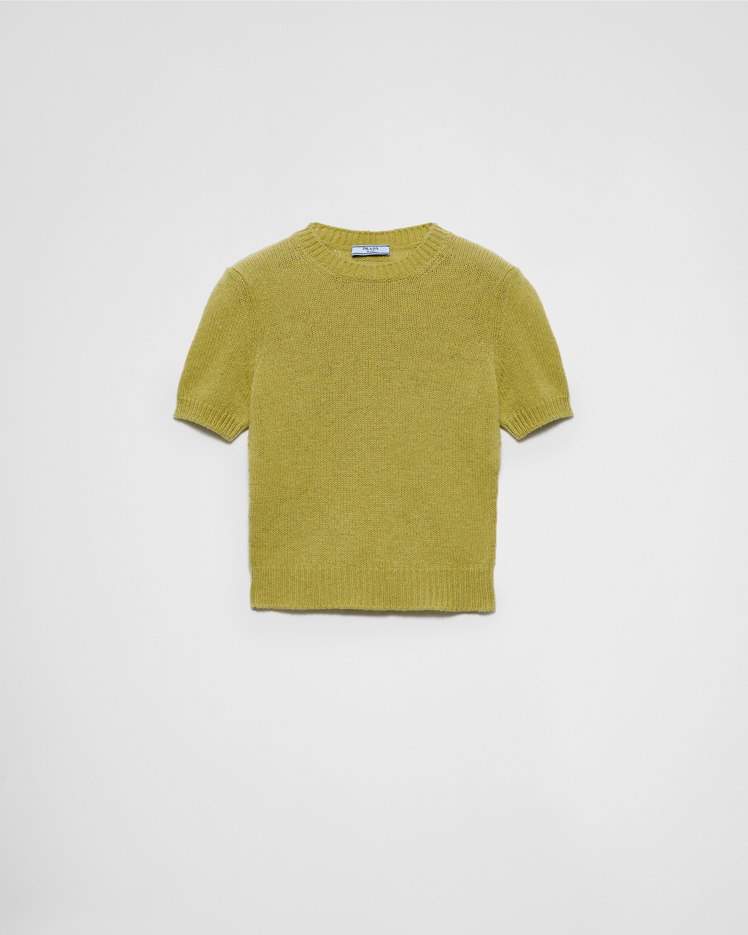 Short-sleeved cashmere sweater | Prada UK