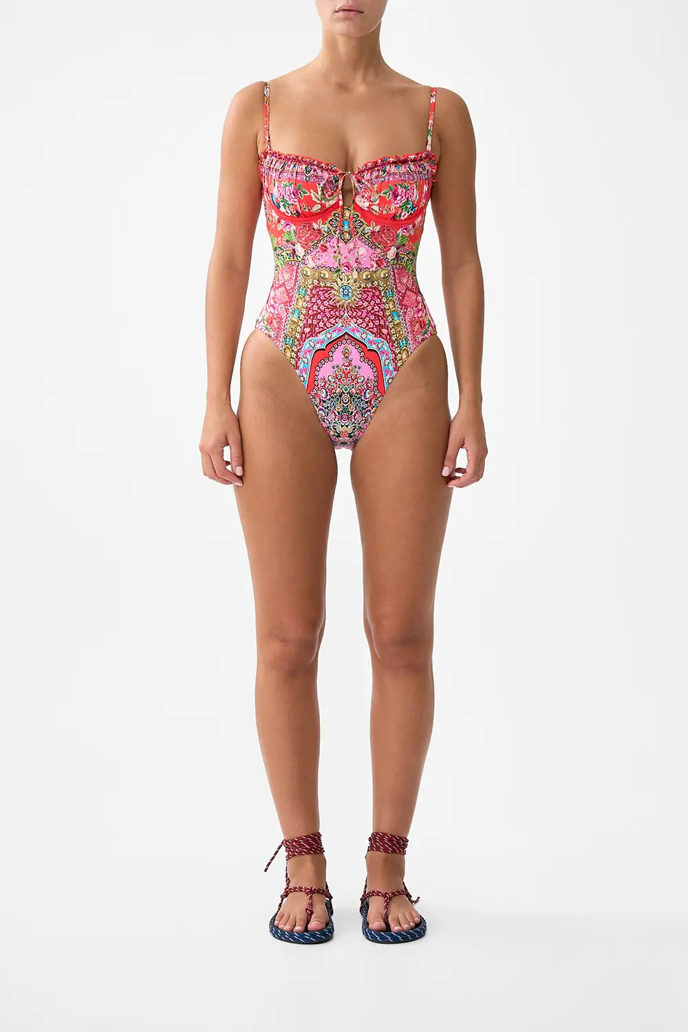 Ruched Cup Underwire One Piece With Front Tie (Women) | Nordstrom | Nordstrom