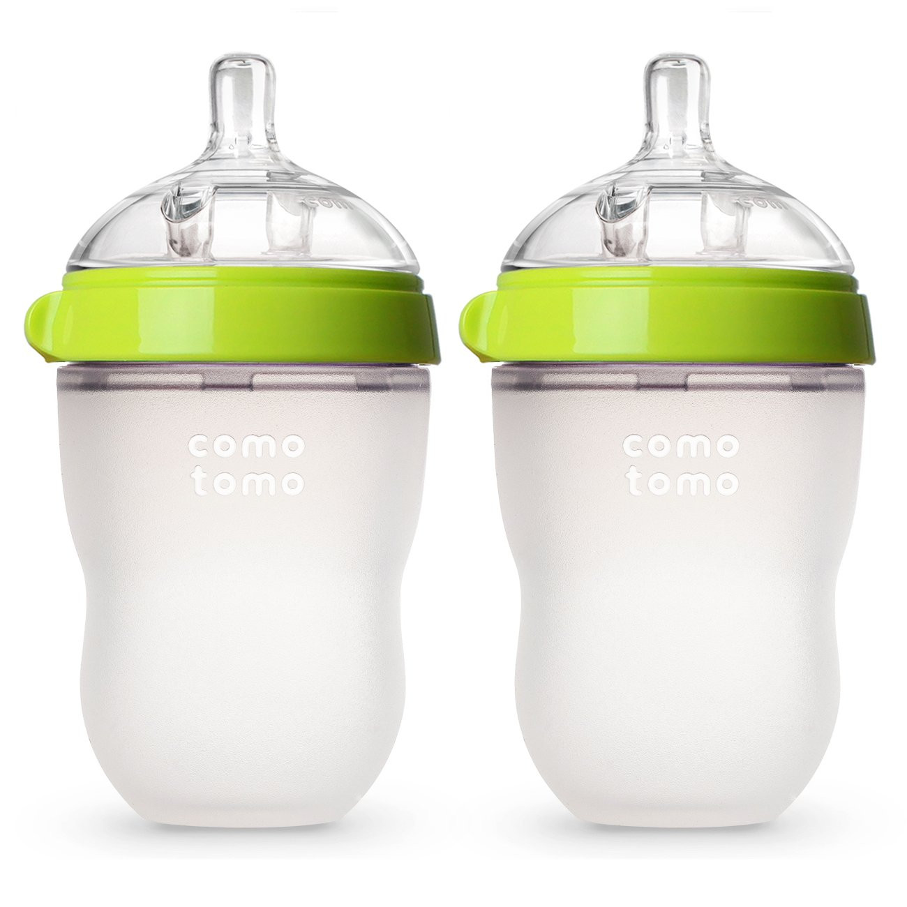 Comotomo Baby Bottle Double Pack, Green, 8oz | Amazon (US)