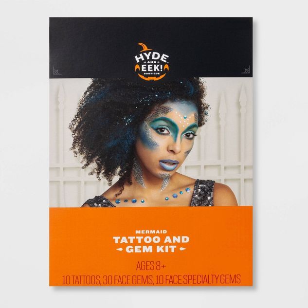 Mermaid Tattoo and Gem Halloween Costume Makeup Kit - Hyde & EEK! Boutique™ | Target