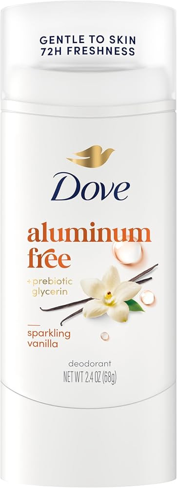 Dove Deodorant Stick Sparkling Vanilla for 72 Hour Odor Protection Aluminum Free 2.4 oz | Amazon (US)