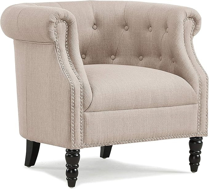 Domesis Chapman Chair in Oatmeal Linen | Amazon (US)
