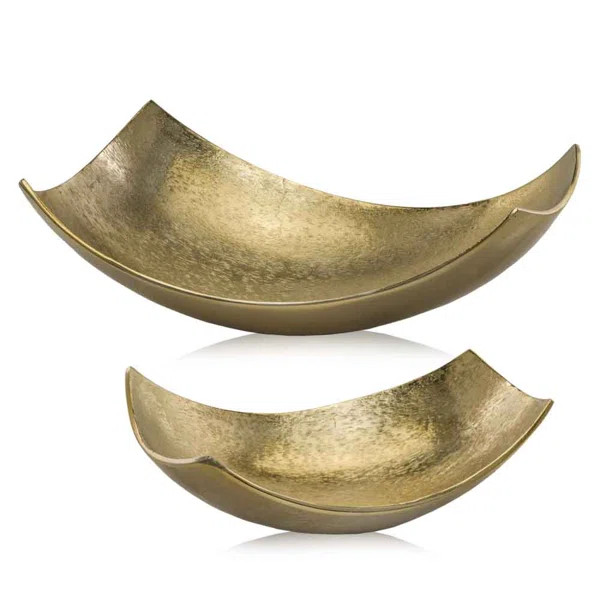 Brushed Gold Large Scoop Bowl | Wayfair North America