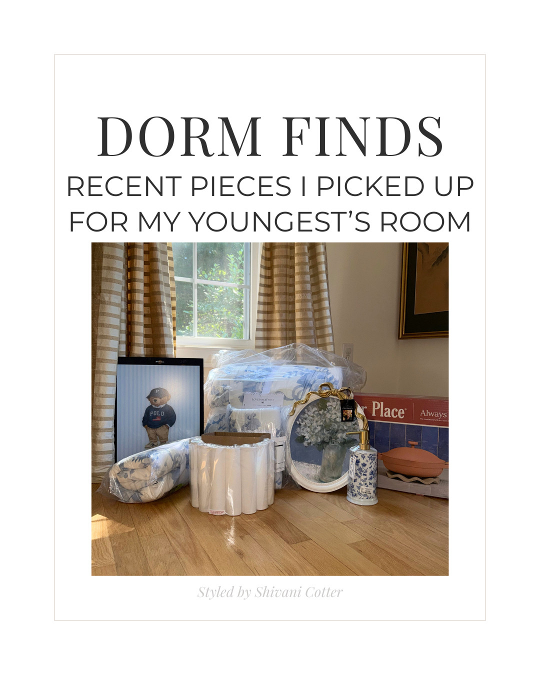 Dorm finds I couldn’t pass up for my youngest!

Here are a few dorm room finds that are already feeling like favorites. Blue and white bedding, pretty desk accessories, small space essentials, and the sweetest pieces to make a dorm feel more like home.

dorm room finds | dorm shopping | college dorm essentials | dorm decor | dorm room ideas | dorm bedding | blue and white dorm | dorm move in | college apartment finds | dorm must haves