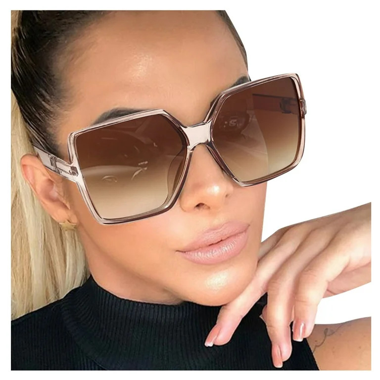 iHPH7 Oversized Square Sunglasses for Women, Oversized Shades Retro Vintage Sunglasses Big Sun Gl... | Walmart (US)