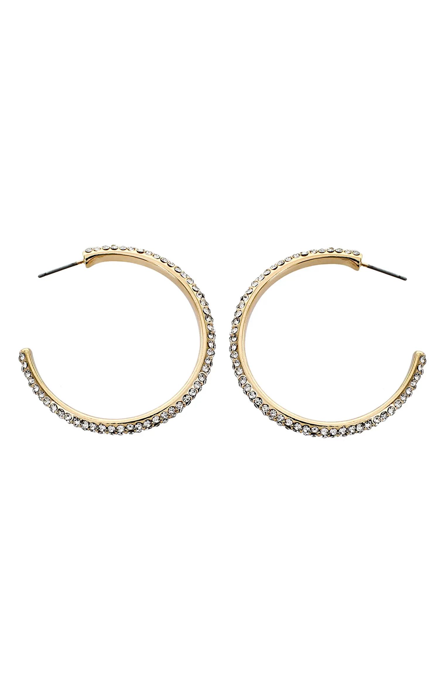 Clear Crystal Hoop Earrings | Nordstrom