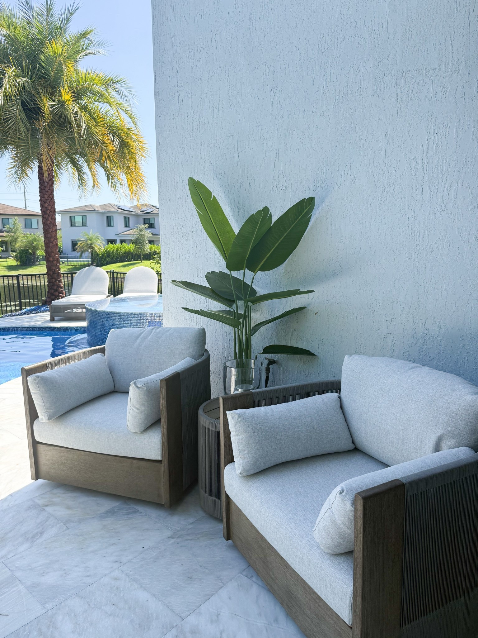 Our West Elm Patio Furniture. Obsessed!! 