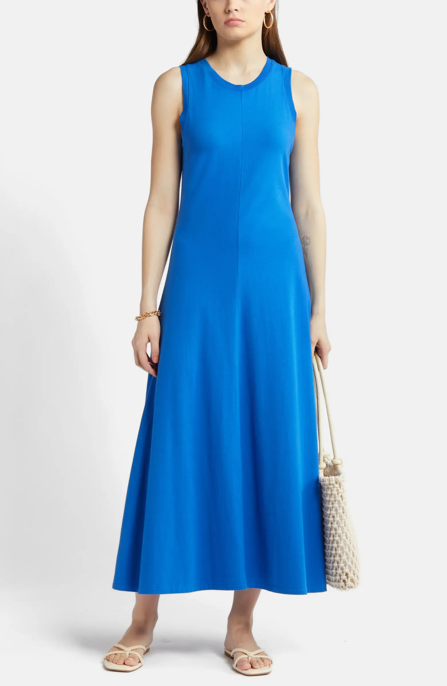 Nordstrom Sleeveless Cotton Blend Dress | Nordstrom | Nordstrom