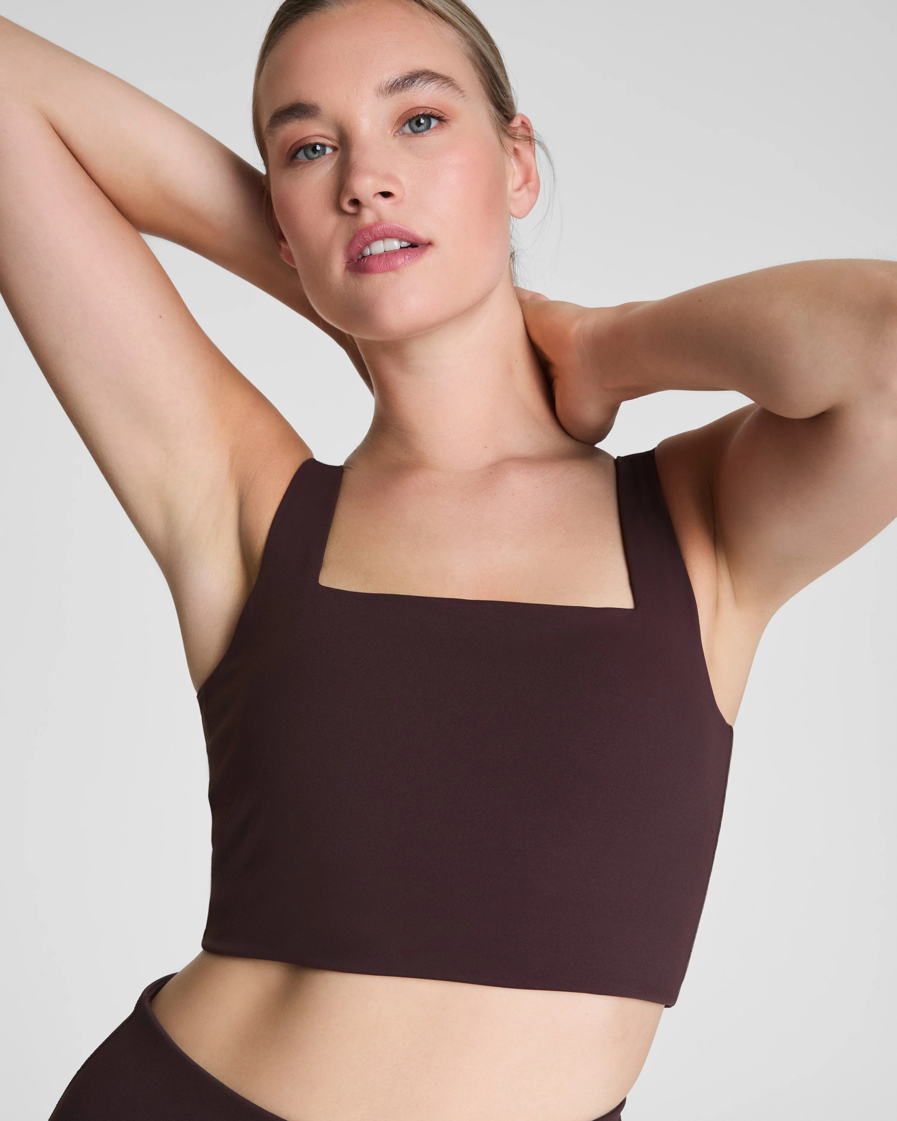 Cropped Square Neck Shelf Tank | Spanx