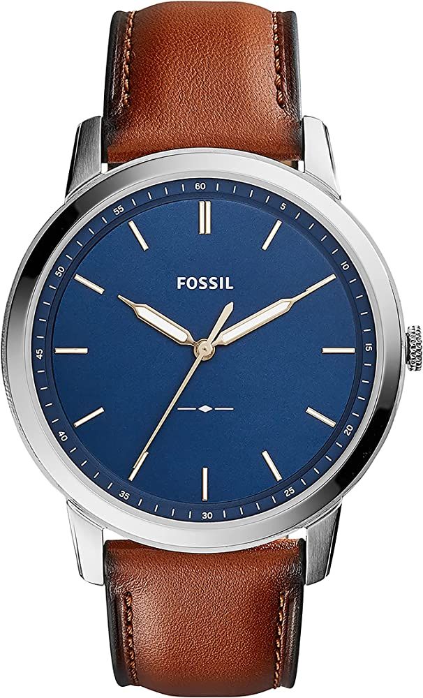 Fossil Men's Minimalist Stainless Steel Slim Casual Watch | Amazon (US)