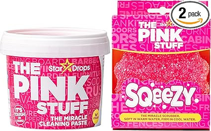 Stardrops - The Pink Stuff Miracle Cleaning Paste & SQeeZY Scrubber Sponge Bundle – All-Purpose... | Amazon (US)