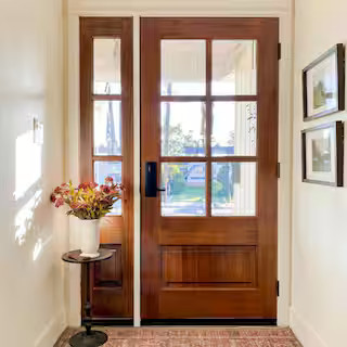 Krosswood Doors 36 in. x 80 in. Modern Farmhouse Universal/Reversible 6 Lite Clear Glass Window U... | The Home Depot