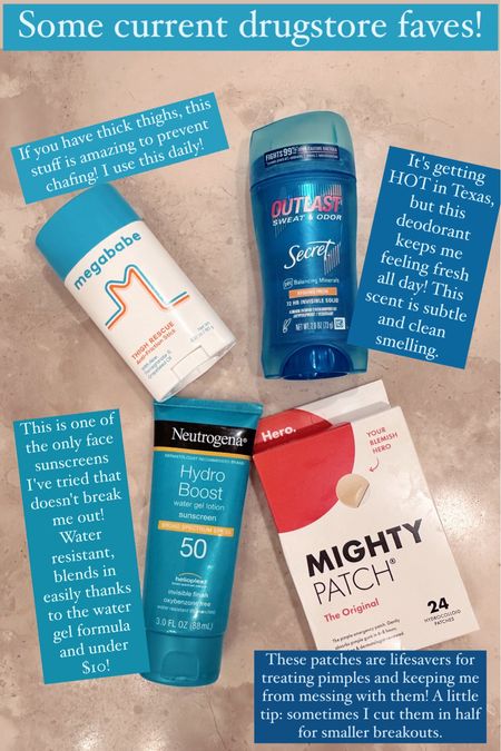 Current drugstore faves under $10! Best face sunscreen, amazing deodorant for summer (I like the scent: hygienic fresh!), best thigh chafing solution, and my favorite pimple patches!
...............
Pimple patches sunscreen under $10 drugstore sunscreen drugstore skincare megababe thigh rescue thigh chafing plus size shorts plus size dress plus size summer best deodorant clean deodorant clean sunscreen gel sunscreen water gel sunscreen Neutrogena sunscreen supergoop dupe supergoop sunscreen hero pimple patches hero patches skincare essentials summer beauty summer skincare summer skincare essentials travel skincare travel beauty makeup setting spray with spf setting spray elf setting spray elf sunscreen primer with spf primer  

#LTKBeauty #LTKSwim #LTKxelfCosmetics