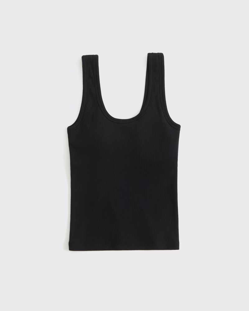 Bra-Free Rib Scoopneck Tank | Abercrombie & Fitch (US)