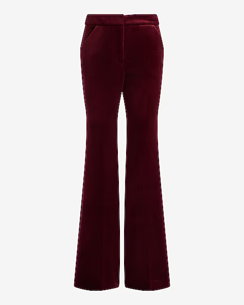 Editor High Waisted Velvet Corduroy Flare Trouser | Express