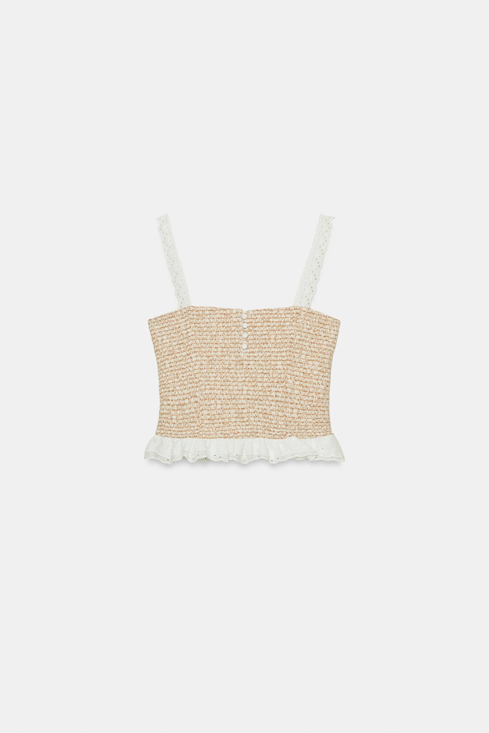 COMBINATION TEXTURED TOP | Zara US