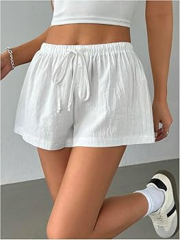 SOLY HUX Womens Drawstring Waist Wide Leg Lounge Shorts Casual Summer Fashion Apparel | Amazon (US)