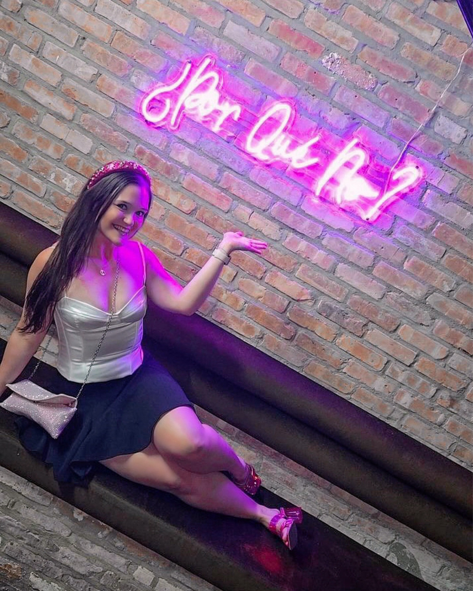 Why not?! 💖 

Bustier top | corset top | girls night out | GNO | ladies night | date night | club attire | evening look | evening wear | party outfit | fuchsia | Barbie pink | Barbiecore | mesh bag | mesh crossbody clutch | evening purse | sparkly purse | shiny purse | skater skirt | little black skirt | | sparkly headband | glam accessories 

#LTKTravel #LTKItBag #LTKParties #LTKSaleAlert