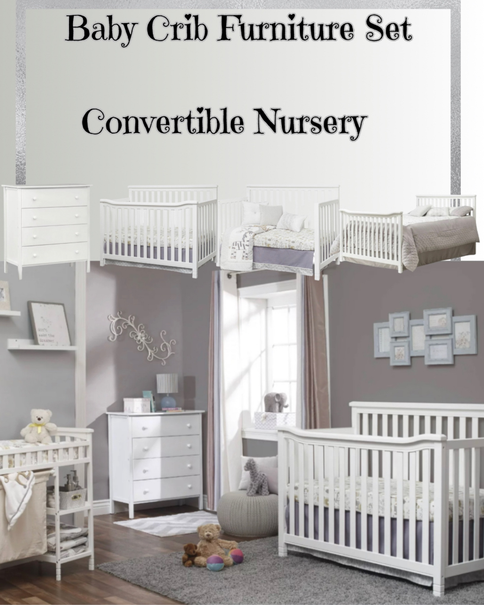 Convertible baby furniture on sale sets