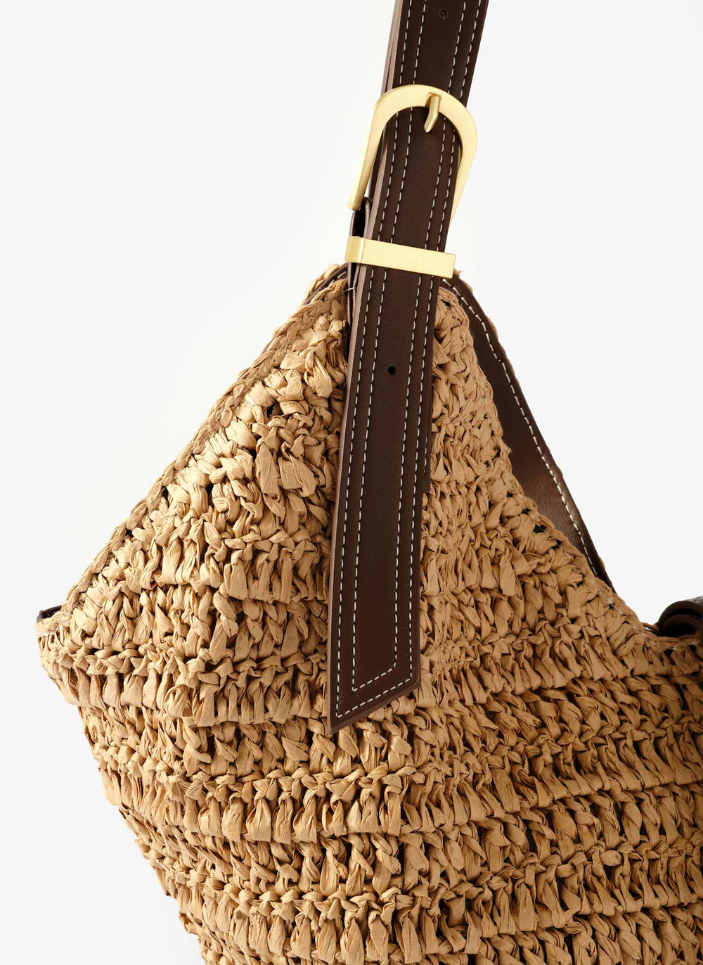 Esme Neutral Woven Bucket Bag | Mint Velvet