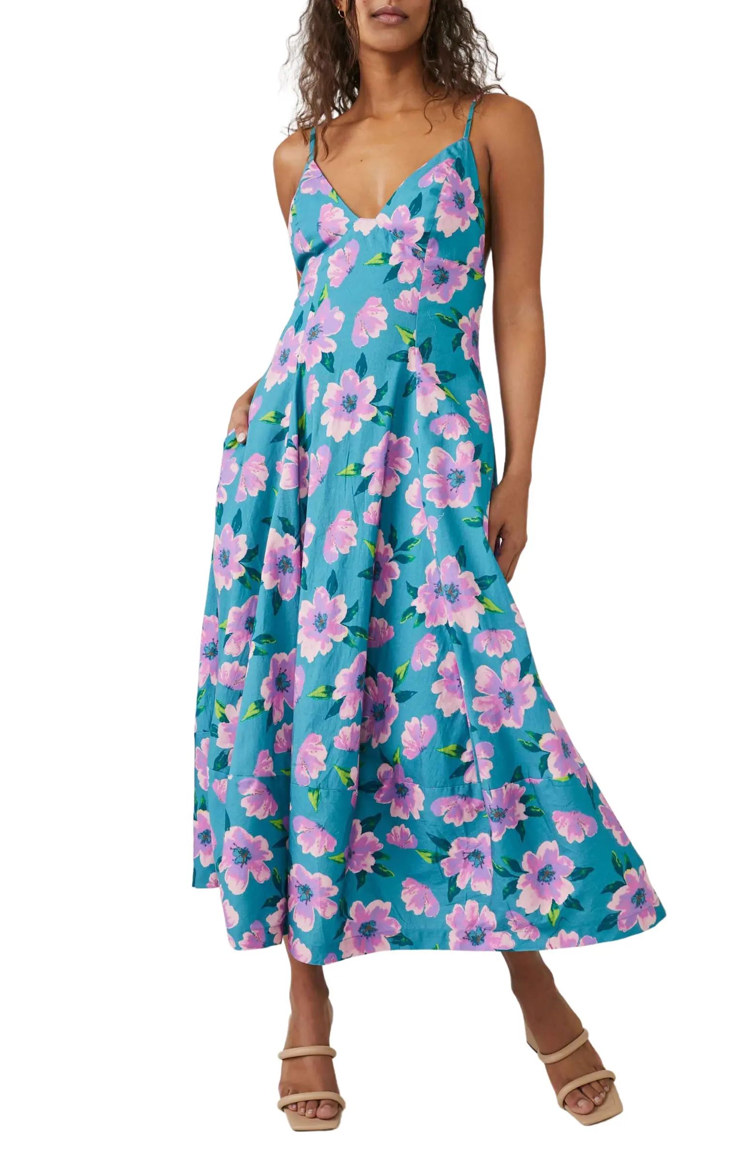 Finer Things Floral Stretch Cotton Dress | Nordstrom