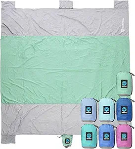 Seaview 180° Sand Free Beach Blanket. Extra Large 7' x 9' Lightweight Outdoor Beach Mat. Compact... | Amazon (US)