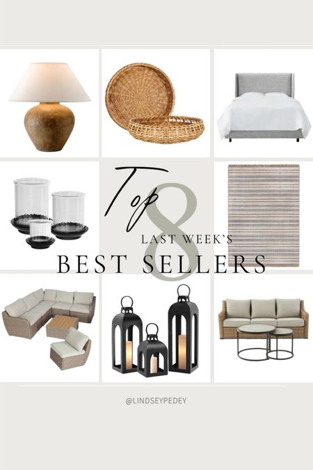 Last week’s top sellers include my outdoor sofa (on rollback), lanterns and glass hurricanes and outdoor rug. As well as our bed (on sale!) 

Outdoor living, patio furniture outdoor furniture, outdoor sofa, outdoor lounge set, outdoor sectional, outdoor seating, glass hurricane, target, lantern, tray, lamp, bed, rug, outdoor rug, threshold, studio McGee, mcgee and co, spring, summer 



#LTKsalealert #LTKhome #LTKxTarget