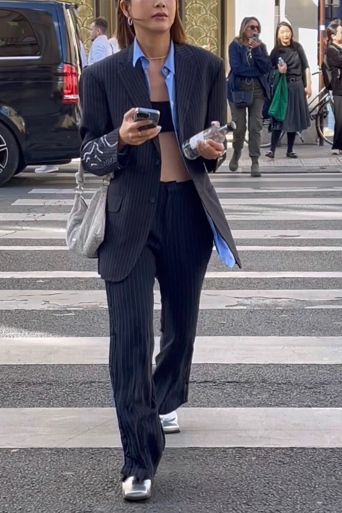 Pinstripe look in Paris! 

#LTKfit #LTKFind #LTKsalealert