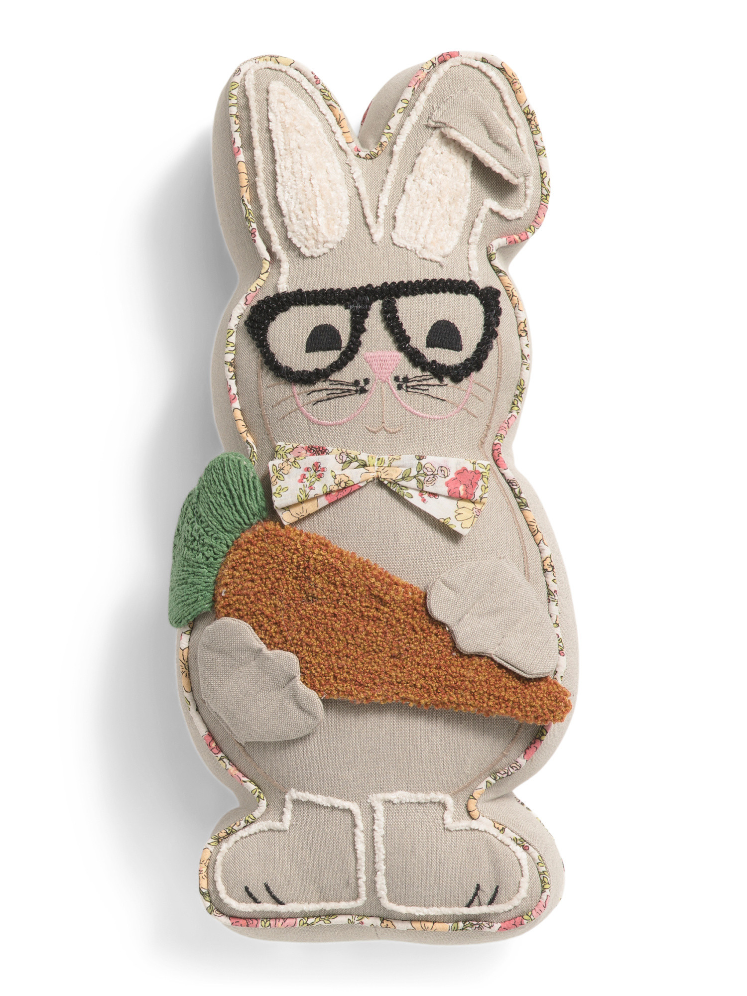 7.5x16.5 Embroidered Figural Easter Bunny Pillow | Marshalls
