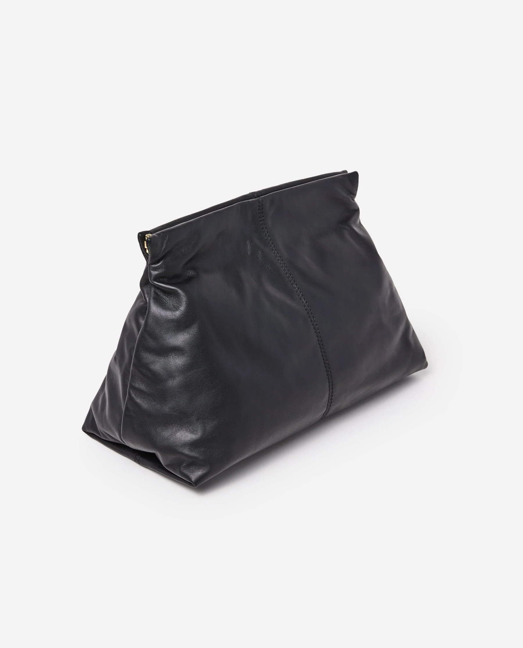 Clay Clutch Leather Black Bag | Flattered