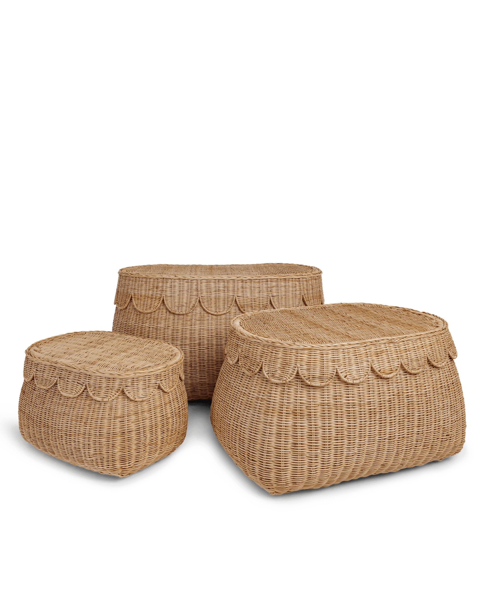 Scallop Rattan Basket - Medium | Wayfair North America