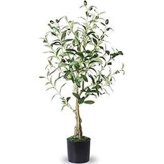 Artificial Olive Tree 4 Feet Faux Trees Artificial Plants for Home Decor Indoor Living Room, Tall... | Amazon (US)