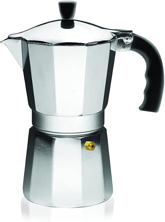 IMUSA USA B120-42V Aluminum Espresso Stovetop Coffeemaker 3-Cup, Silver | Amazon (US)
