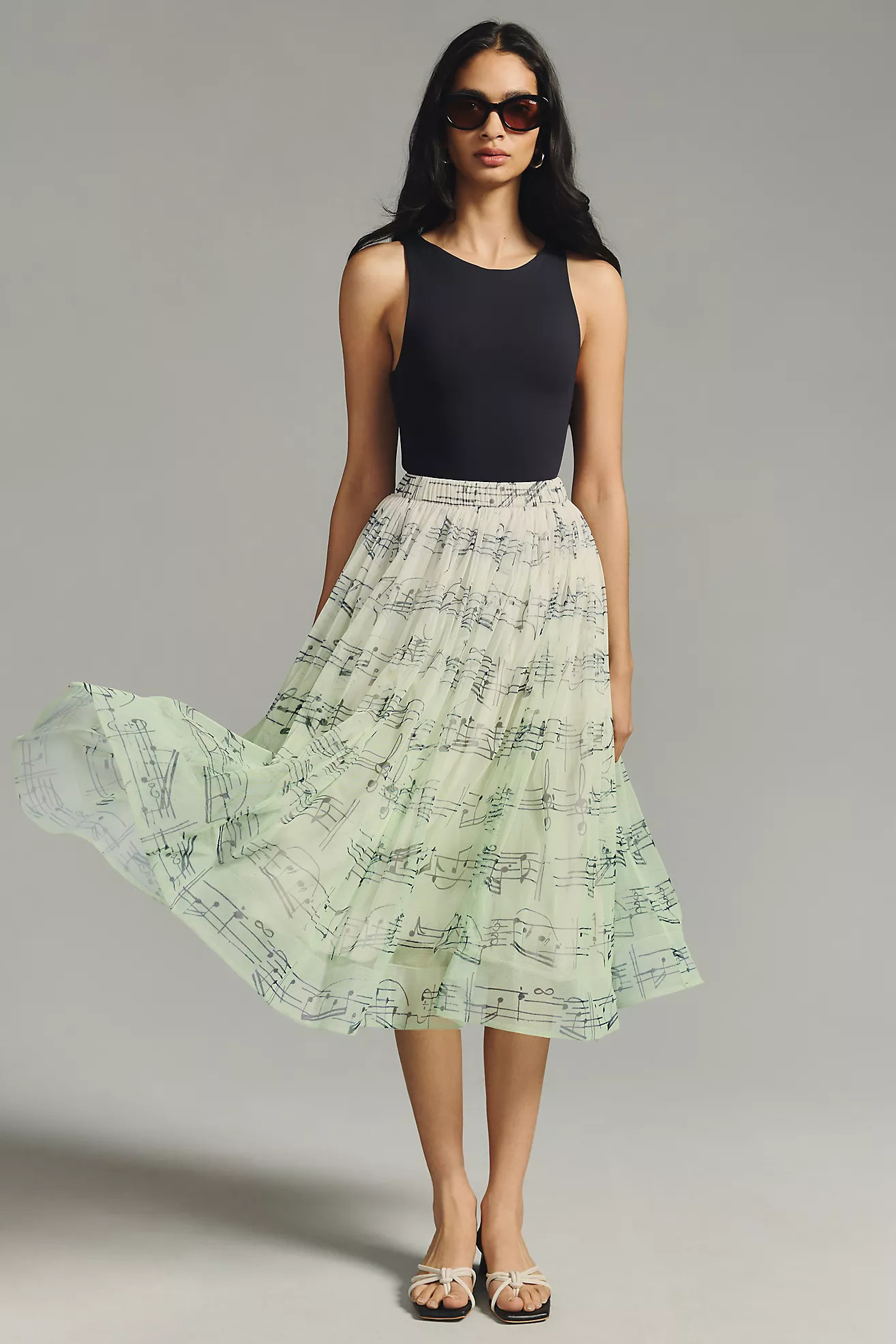 Maeve Music Note Skirt | Anthropologie (US)